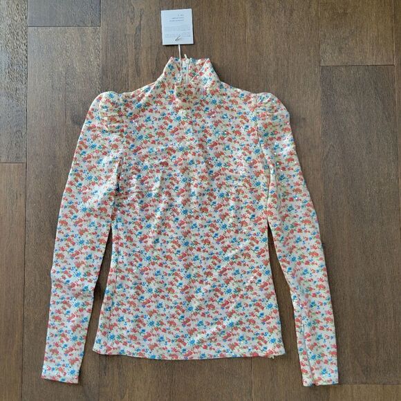 PushBUTTON Sequin Flower Turtleneck size S 4 6 - Picture 5 of 13